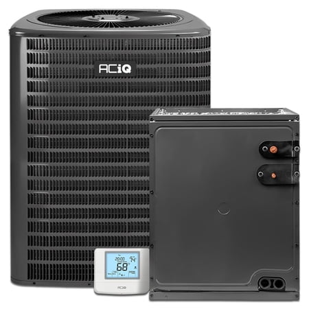 ACiQ 1.5 Ton 13.4+ SEER2 Central AC Condenser System and 14" Vertical Coil with Thermostat - Single Stage R32
