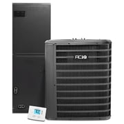 1HVAC 14.5 SEER2 Central Split Unit Heat Pump AC/Heating System with Thermostat and 5K Backup Heat Kit | 2.5-Ton 30000 BTU, Single Stage HVAC System, TXV Device | R32 Refrigerant