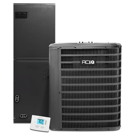 1HVAC 15.2 SEER2 Central Split Unit Heat Pump AC/Heating System with Thermostat and 15K Backup Heat Kit | 3.5-Ton 42000 BTU, Single Stage HVAC System, TXV Device | R32 Refrigerant