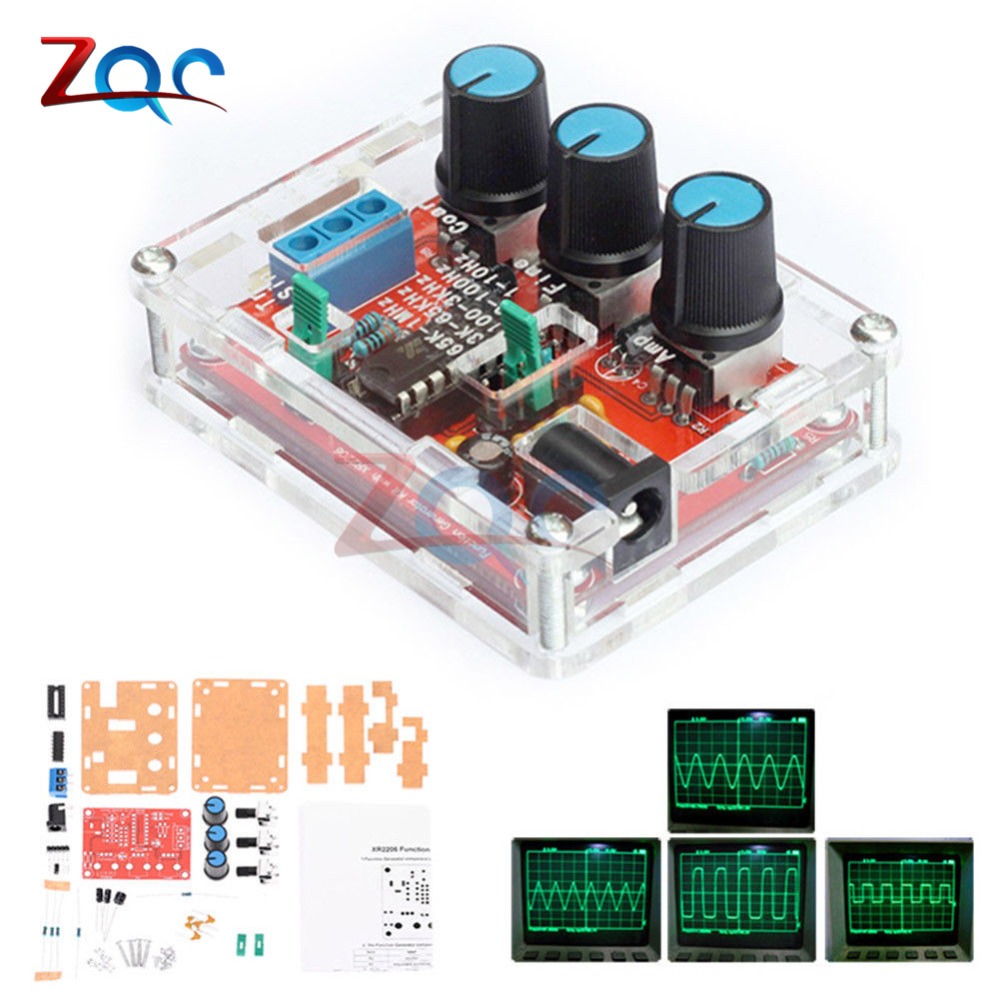 1Hz 1MHz XR2206 Function Signal Generator DIY Kit Sine/Triangle/Square