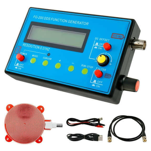 1Hz-500kHz DDS Signal Generator with Schumann Resonator Portable Versatile Waveform Generator with AC/DC Power for Oscilloscope Calibration and Audio Testing