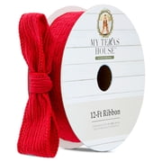 Red Crepe Christmas Ribbon, 12', by My Texas House