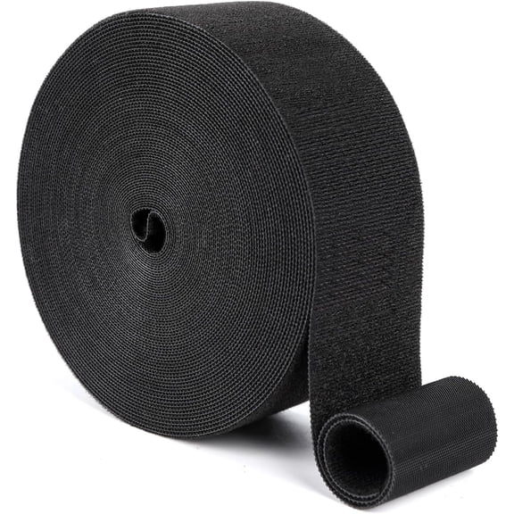 1In x 50Ft Reusable Cable Ties Hook and Loop Roll | Tie Down Straps, Nylon Double-Sided Strips, | Adjustable Multi-Purpose Wrap Fasteners forOffice, Home, Data Center
