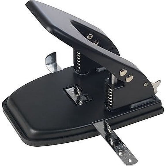 1InTheOffice 2 Hole Punch, Paper Puncher, Low Force Required, Jam Resistant, 28 Sheet Capacity, Black
