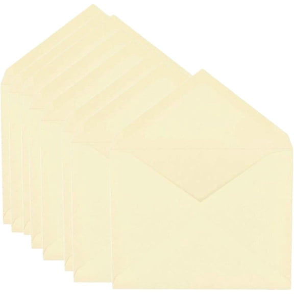 1InTheOffice A2 a2 Envelopes Ivory, Gummed Ivory Invitation Envelopes, 4 3/8" x 5 3/4", 100/Box