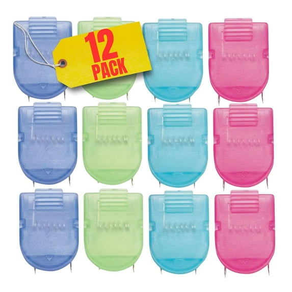 1InTheOffice Cubicle Clips, Assorted Colors, "12 Pack"