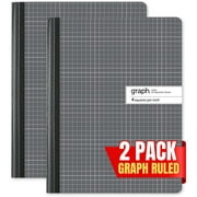 1InTheOffice Graph Composition Book, 9.75" x 7.5" Graph Paper Notebook, 100 Sheets "2 Pack"