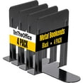 thumbnail image 1 of 1InTheOffice Metal Bookends, Heavy Duty Metal Bookends, Metal Bookends for Shelves, Black Bookends, 8 1/4" x 5 7/8" x 9", 4/Pack, 1 of 8