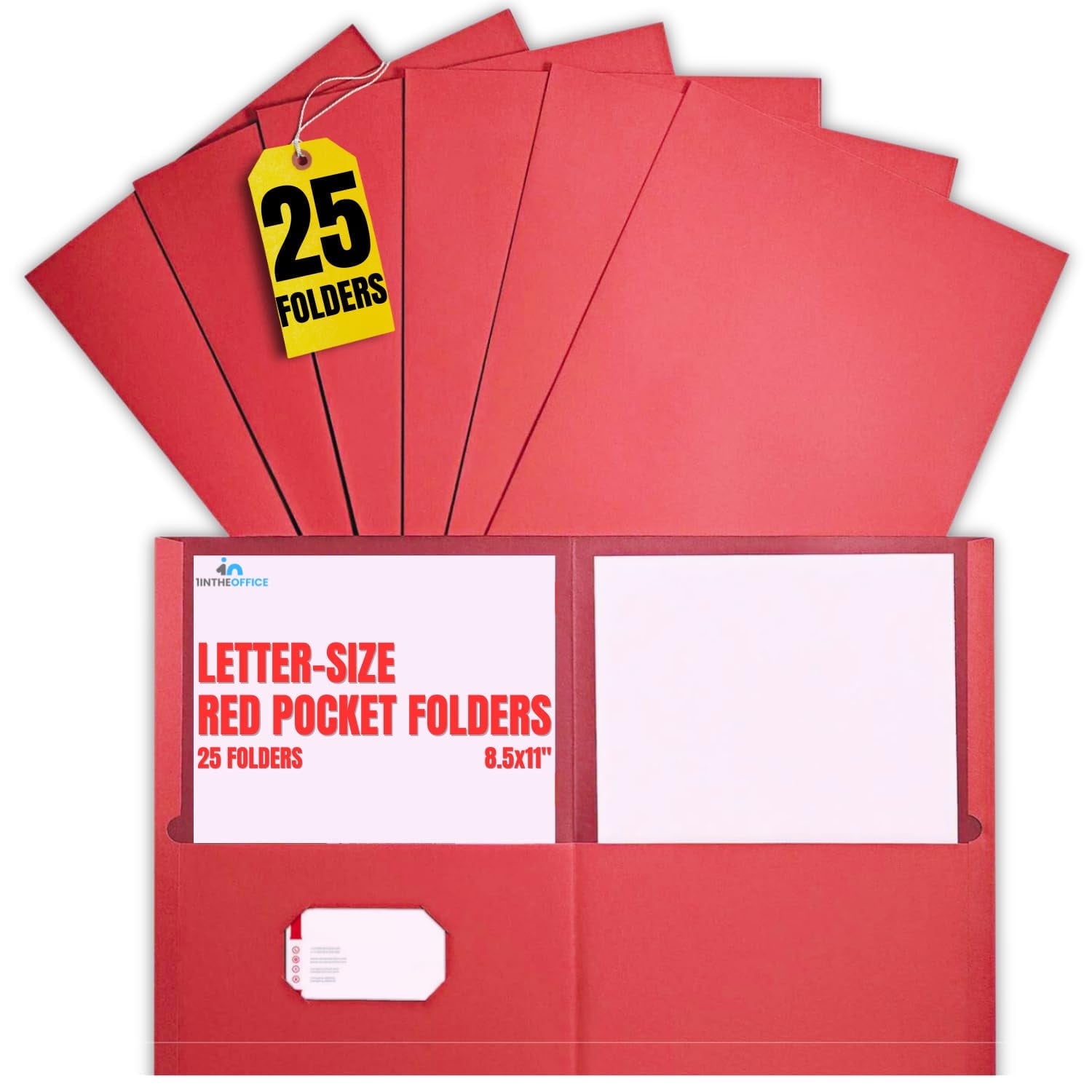 1InTheOffice Pocket Portfolio, Embossed Pocket Paper Folder, 11 x 8.5 ...