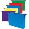 thumbnail image 1 of 1InTheOffice Poly Expanding Hanging File Folders Letter Size, Hanging File Pocket, File Cabinet Dividers, Assorted, 5/Pack, 1 of 9