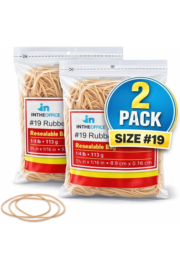 Rubber Bands #19, Thick Rubber Bands Size 19, Beige Rubber Bands, 410 per bag tottal of 820