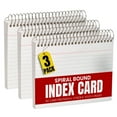 thumbnail image 1 of 1InTheOffice Spiral Bound Index Cards 4x6 Ruled, White, 50 Cards/Pack, 3 Packs, 1 of 8