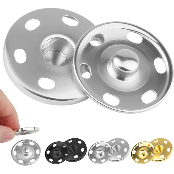 1Inch/25mm Large Sew on Snap Buttons 24Set Sew-on Snaps Sewing Snaps for Fabric, Metal Snaps Fasteners Press Studs Buttons for Sewing Clothing,3 Colors$$Art & Craft