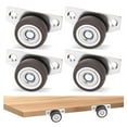 thumbnail image 1 of 1Inch 8Pcs Mini Low Profile Casters, Small Side Mount Drawer Caster Wheels, Rigid Casters Wheels for Furniture, Underbed Drawers, Trays, DIY Project, Load 24Lbs/Each, 1 of 10