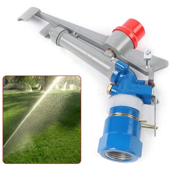 1Inch Adjustable Irrigation Sprinkler Head, Large-Area Irrigation Sprinkler Garden Farm Watering Spray Gun for Large-Scale Agricultural Sprinkler Irrigation 35-40m(1'' Enhanced)