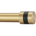 thumbnail image 1 of 1Inch Diameter Single Curtain Rods with Decorative Finials 72-144inch, Warm Gold, 1 of 7