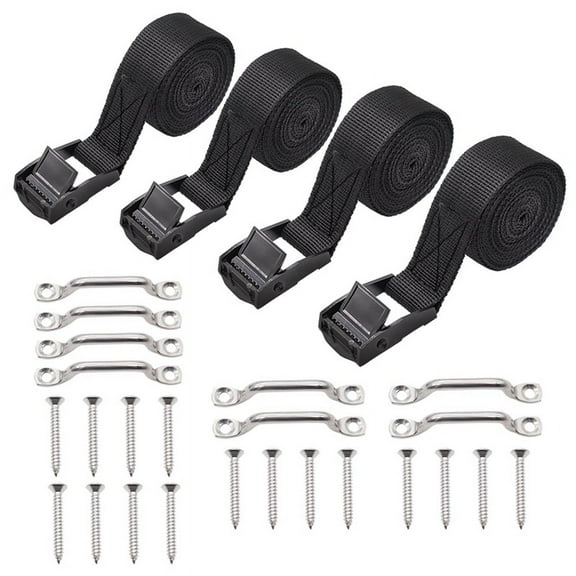 1Inch x 4Ft Battery Tie Down Strap Kit for Boats, Luggage Belt, Cars