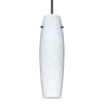 thumbnail image 1 of 1JT-489719-BK Besa Lighting Suzi-One Light Cord Pendant with Flat Canopy-4.25 Inches Wide by 14.5 Inches High-Black Finish-Carrera Glass, 1 of 1