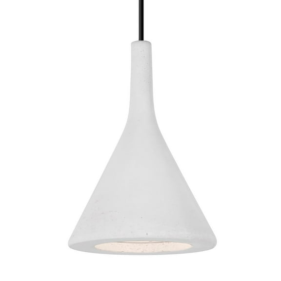 1JT-GALAWH-LED-BK Besa Lighting Gala-9W 1 LED Pendant with Flat Canopy-6.75 Inches Wide by 10 Inches High-Black Finish-White Glass Color