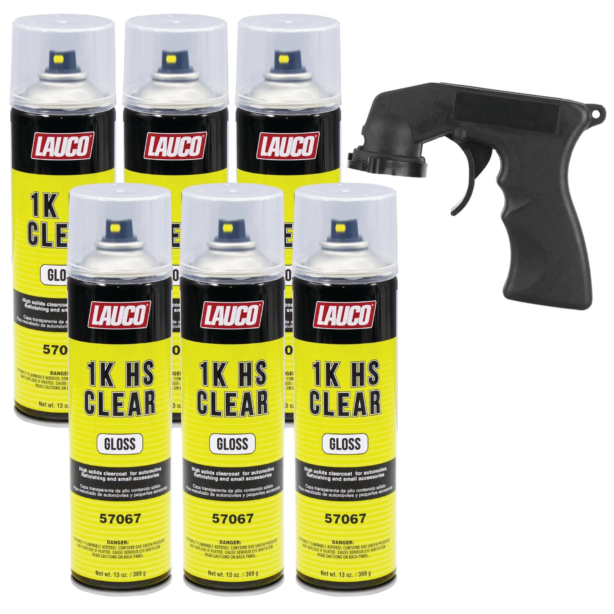 1K HS Gloss Clear 13 oz. Automotive Aerosol Spray Paint Can Acrylic Clear Coat - 57067-6PACK