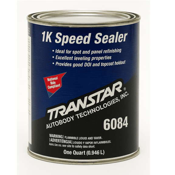 Transtar Autobody Products 6084 - 1K Speed Sealer Low VOC 255 Square Feet per Gallon- 1 Quart - Light Gray