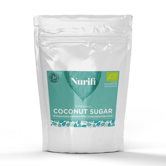1KG Organic Coconut Sugar - By Nurifi - for Drinks, Desserts & Baking - Low GI & Vegan - Soil Association Certified