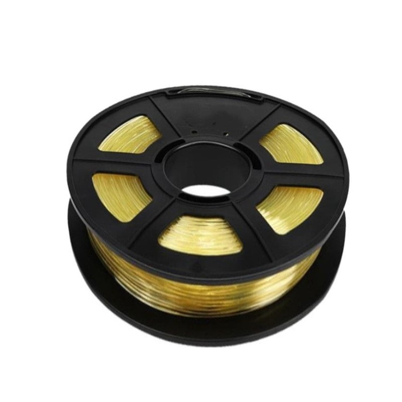 1KG Supported Filament, 1.75mm PVA Water-soluble Coil for 3D Printer & Pen, Transparent Solid Yellow Filament, Wide Compatibility