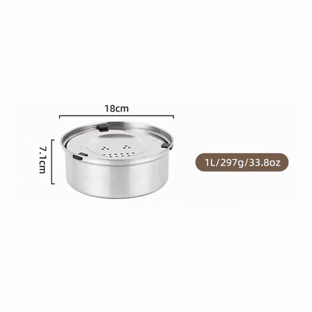 1L/3L Stainless Steel No Spill Water Bowl for Dogs/Cats Non-Slip Slow Dog Bowl Water Feeder Dispenser for Medium Large Dogs