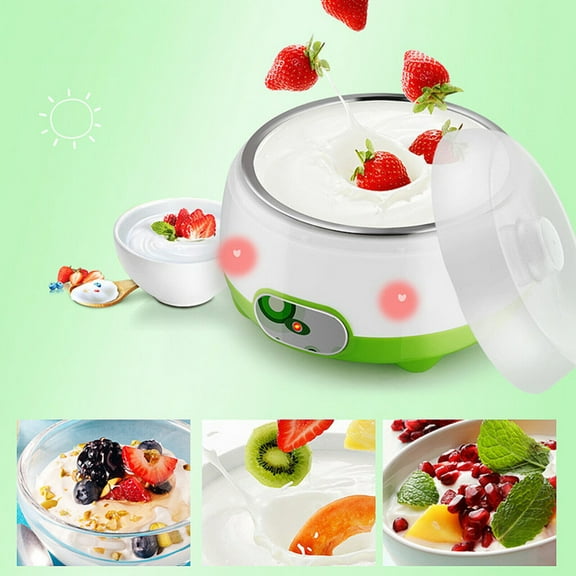 1L Automatic Yogurt Maker with Stainless Steel Inner Pot for Home Organic Yogurt, Cheese Maker, Fruit Wine Maker US Stock