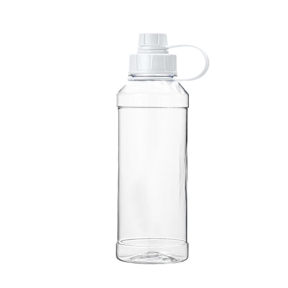 1L Clear Water Bottle - Fast Flow Spout Lid, Wide Mouth & Leakproof Design Hiking Water Bottle Suitable for Travel, Outdoors, Gym, Travel, Home, School(Gray)