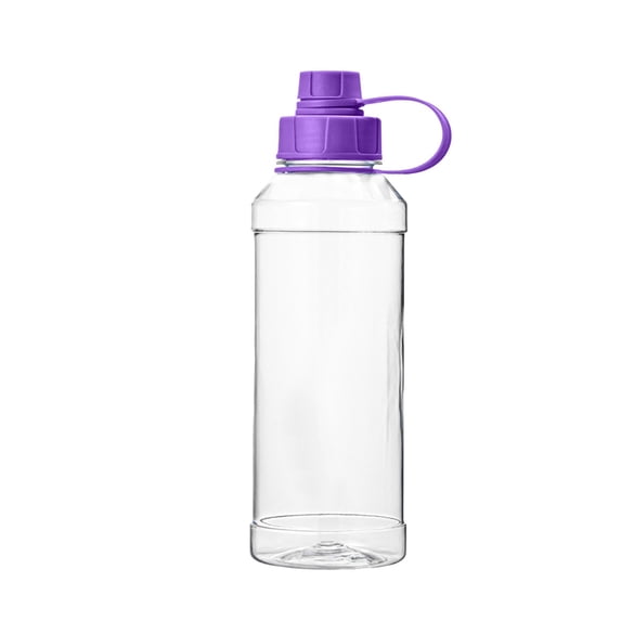 1L Clear Water Bottle - Fast Flow Spout Lid, Wide Mouth & Leakproof Design Hiking Water Bottle Suitable for Travel, Outdoors, Gym, Travel, Home, School(Purple)