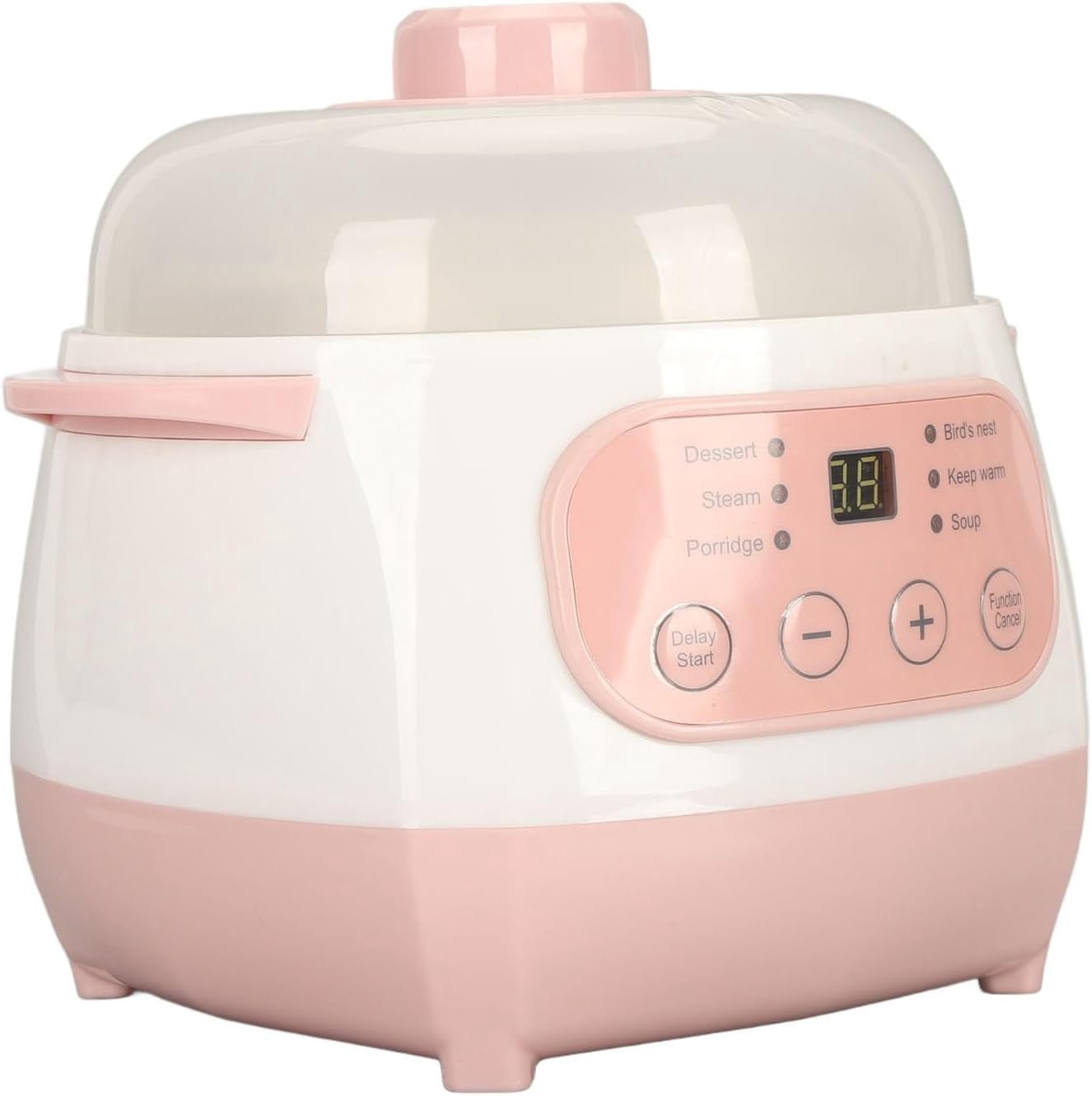 1L Electric Stew Pot, 200W Versatile Cooker with Anti Dry Burn Intelligent Reservation Compact Size for Porridge Rice Soup Cooker (US Plug 110V)