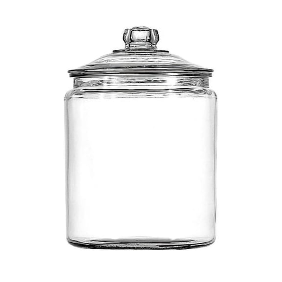 1L Glass Jar With Airtight Lid Food Grade Storage Container For Grains, Snacks & Dry Food, Clear Glass 6.1-Inch Tall, 1 Pack