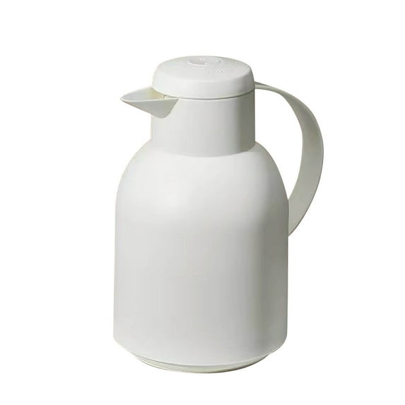 1L Large Capacity Glass Insulated Teapot, Double-Wall Vacuum Insulation for Heat Retention, Ideal for Home Office Kitchen, Portable Hot Water Kettle with Sealing Lid, Stainless Steel Inner Lid