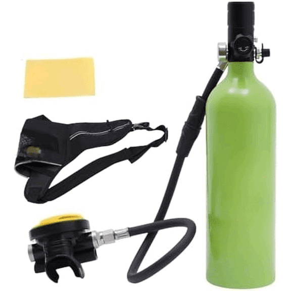 1L Mini Scuba Tank - Portable Refillable Oxygen Cylinder for Diving & Snorkeling (15-20 Min Air Supply, 32.8ft Depth) - Emergency & Recreational Underwater Gear$$Sport & Recreation Other