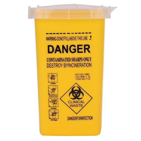 1L Plastic Tattoo Medical Supplies Container Waste Box Disposable Needle Tips Recycling Buckets Collection Tattoos Accessories