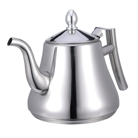 1L Stainless Steel Tea Pot Water Kettle Tea Kettle with Strainer for Home Restaurant