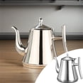 thumbnail image 1 of 1L Stainless Steel Teapot with Built-in Infuser - Gooseneck Pour Over Kettle for Stove Top & Induction Cooker, Rust-Resistant with Strainer for Coffee, Tea & Home Kitchen Use, 1 of 5