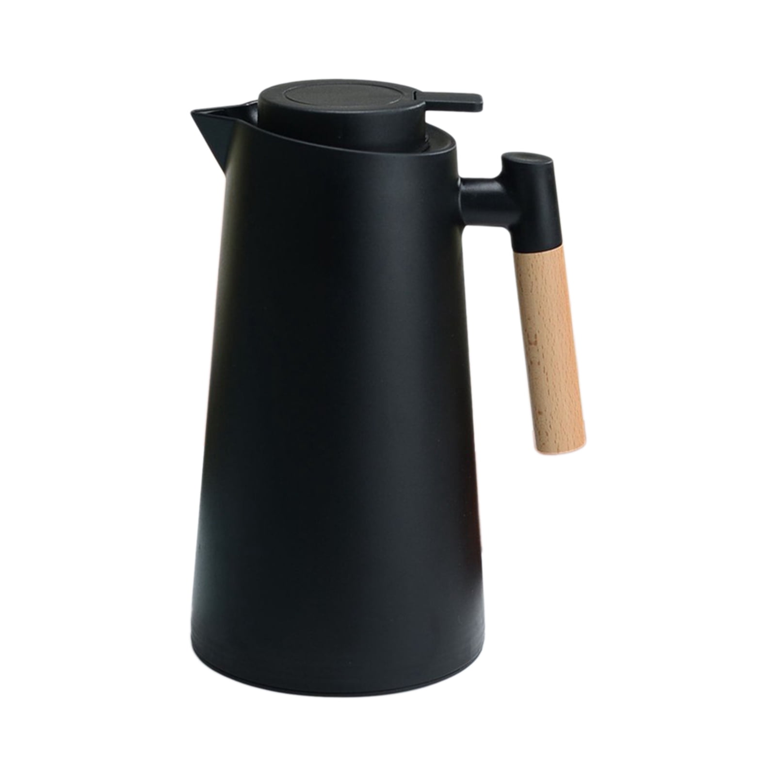 Green 1l Thermal Coffee Carafe Double Walled Vacuum Coffee Pot Thermal  Carafe Thermos Pot With Wood Handle Water Kettle Insulated Flask Tea Carafe  Kee