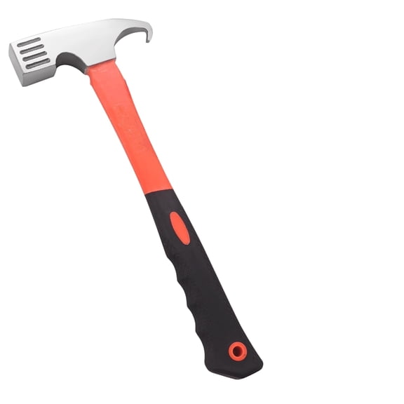 1LB Camping Hammer with Tent Stake Puller, Heavy Duty Steel Mallet with Eagle Claw Design, Non-Slip Rubber Grip & Detachable Lanyard for Tent Setup and Stake Removal