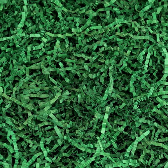 1LB Crinkle Paper Filler, Green Shredded Paper for Gift Basket Box | Crinkle Cut Paper Shred Filler for Christmas Birthday Easter Holiday Decoration