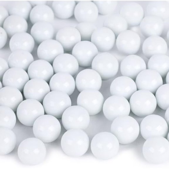1LB Glass Marbles Bulk, 0.63 Inch White Glass Beads Marbles for Vases Home Decor