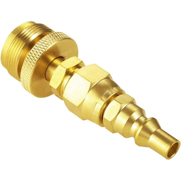 1LB Propane Quick Connect Fitting, 1/4" Quick Connect Disconnect Adapter Plug x 1"-20 Male Throwaway Cylinder Thread for Portable BBQ Grill Bubby Heater RV Trailer