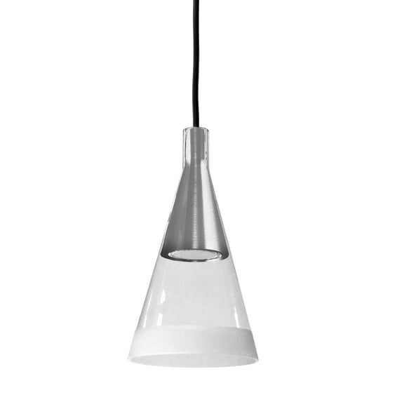 Dainolite 1LT Halogen Pendant PC w/ Clear & Frosted Glass