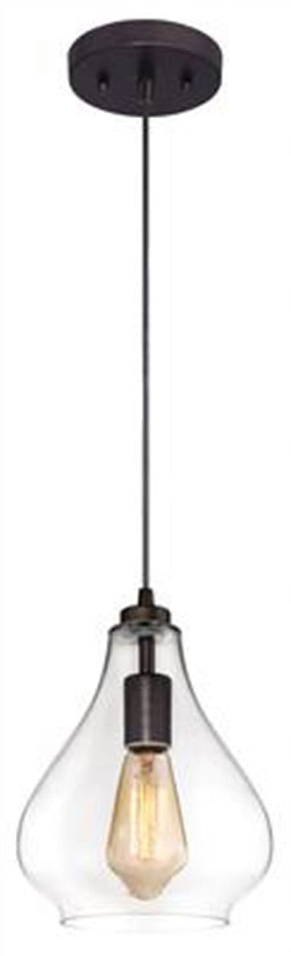 Vintage Mini Globe Pendant Light in Oil Rubbed Bronze with Handblown Glass