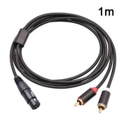 1M 2M 3 Audio Rca Y-Splitter Cable Male To 2 Xlr 3 Pin Male Female Amplifiers