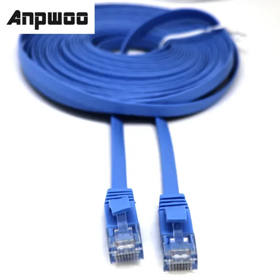 1M/2M/3M/5M/10M/15M/20M RJ45 CAT6 Ethernet Network LAN Cable Flat UTP Patch Router Interesting Lot Ultra Slim and Flat Profile