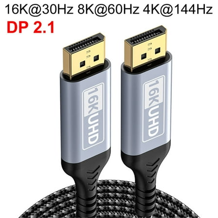 1M/2M/3M/5M 16K Display port Displayport DP 2.1 16K@60Hz 8K@120Hz 4K@240Hz 40Gbps HDR10 HDC DSC 1.2A Video Audio Cable HDTV TV