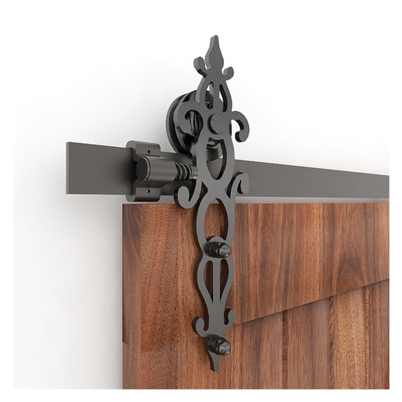 1M-2M Sliding Barn Door Hardware Kit 4FT-6.6FT Rail Closet Roller Track Industrial System for Single Wood Door ,Smooth Sliding