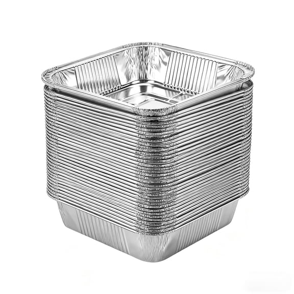 1M 30-Piece Thick Air Fryer Aluminum Foil Pan Disposable Baking Tray For Cooking